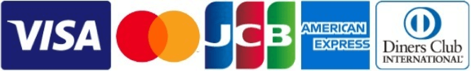 VISA/Mastercard/JCB/American Express/Diners Club INTERNATIONAL